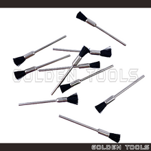 Load image into Gallery viewer, 5.8cm Black Bristle End Brush With 2.35mm Shank Rotary Tool Jewellery Metal Polish Dental Polishing Kain Kilat
