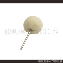 Load image into Gallery viewer, 22mm Cotton Round Dremel Buff Ball Shape With 2.35mm Shank Jewellery Metal Polish Dental Polishing Kain Kilat
