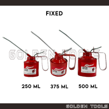 Load image into Gallery viewer, Red Oil Can Wesco Type Oiler Pump Pot with Flexible Fixed Spout Steel Can Lubricant Nozzle
