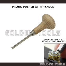 Load image into Gallery viewer, Prong Pusher For Stone Setting Wooden Handle Gem Ring Settings Jewellery Setting Bezel Prong DIY Ring Craft Cincin Batu

