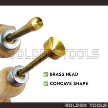 Load image into Gallery viewer, Prong Bezel Pusher 7 Heads Set Wooden Handle Stone Setting DIY Ring Craft
