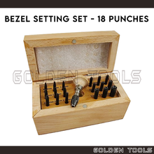 Load image into Gallery viewer, Bezel Setting Set 18 Punches Stone Setting Prong Pushing Punch Concave Burnisher Tools
