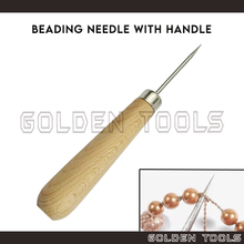 Load image into Gallery viewer, Beading Needle Awl With Handle Bracelet Making Beading Bead Weaving DIY Handicraft Jewellery Art Manik Gelang

