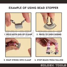 Load image into Gallery viewer, Bead Stopper Anti Slip Bead Stop Bead Beading Tools DIY Handicraft Bracelet Beadsmith Art Works
