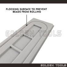 Load image into Gallery viewer, Bead Design Board Flocked Bead Tray Beading Board Jewelry Making DIY Organising Manik Art Work
