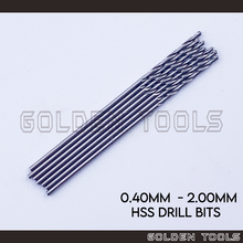 Load image into Gallery viewer, 0.4mm-2.0mm HSS Premium Quality Micro Mini Twist Drill Bits Jewellery Tools Hand Drilling Metal Cutting Tool Wood Drill

