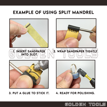 Load image into Gallery viewer, 5 Pcs Split Mandrel With 2.35mm Shank For Polishing Paper Jewellery Polishing Works Grinding Rotary Works Kertas Pasir
