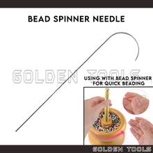 Load image into Gallery viewer, 2 Pcs Bead Spinner Needle 3.5" Big Eye Curved Needle Beading Tools DIY Handicraft Bracelet Beadsmith Art Works
