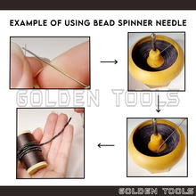 Load image into Gallery viewer, 2 Pcs Bead Spinner Needle 3.5" Big Eye Curved Needle Beading Tools DIY Handicraft Bracelet Beadsmith Art Works
