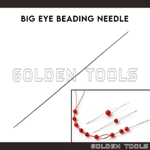 Load image into Gallery viewer, 4 Pcs Big Eye Beading Needle 2.25" 4.5" Big Eye Beading Tools DIY Handicraft Bracelet Beadsmith Art Works
