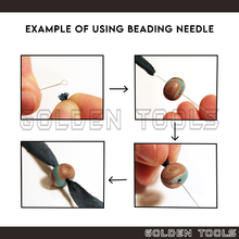 Load image into Gallery viewer, 4 Pcs Collapsible Round Twisted Beading Needle 2.5" 5" Beading Tools DIY Handicraft Bracelet Beadsmith Art Works
