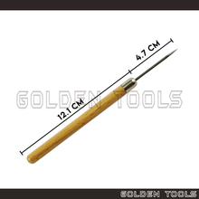 Load image into Gallery viewer, Titanium Soldering Pick Solder Pick Wooden Handle Jewellery Needle Tool Clay Modelling Sculpting DIY Craft
