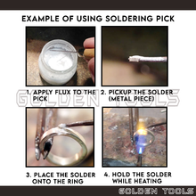Load image into Gallery viewer, Titanium Soldering Pick Solder Pick Wooden Handle Jewellery Needle Tool Clay Modelling Sculpting DIY Craft
