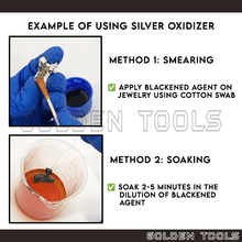Load image into Gallery viewer, Silver Oxidizer Blackener Solution Retro Vintage Jewellery Making DIY Design
