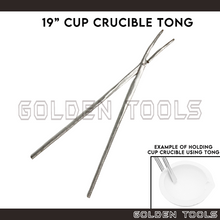 Load image into Gallery viewer, 19'' Tong For Dish Bowl Cup Crucible Gold Penyepit Mangkuk Lebur Laboratory Dental Metal Melting DIY Tools
