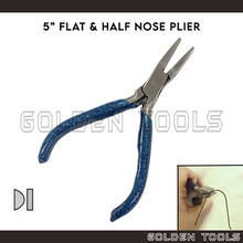Load image into Gallery viewer, 5" Flat &amp; Half Nose Plier Jewellery Making DIY Handicraft Art DIY Bending Casting Holding Shaping Tools
