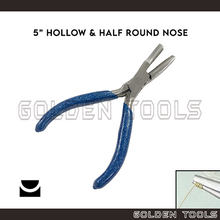 Load image into Gallery viewer, 5" Hollow Nose &amp; Half Round Nose Wire Looping Bending Plier Jewellery Making DIY Handicraft Art Bending Casting Holding
