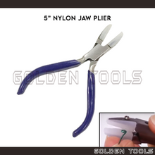 Load image into Gallery viewer, 5" Flat Nose Nylon Jaw Plier Wire Bending Straightening Jewellery Making DIY Handicraft Art Bending Casting Holding
