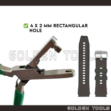 Load image into Gallery viewer, Hole Punch Plier Rectangle Leather Making Watch Strap DIY Workshop Art Handicraft Crafting Hobby Work Tools

