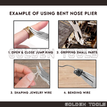 Load image into Gallery viewer, Bent Chain Nose Plier Wire Making Jewellery Making DIY Handicraft Holding Shaping Tools
