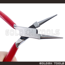 Load image into Gallery viewer, 130mm Round Nose Jeweller Plier With Serrated Jaw Jewellery Making Tools Casting Tools Holding Tools Shaping Tools
