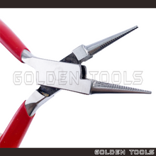 Load image into Gallery viewer, 130mm Round Nose Jeweller Plier With Serrated Jaw Jewellery Making Tools Casting Tools Holding Tools Shaping Tools

