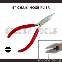 Load image into Gallery viewer, 130mm Chain Nose Jeweller Plier With Smooth Jaw Jewellery Making Tools Casting Tools Holding Tools Shaping Tools
