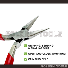 Load image into Gallery viewer, 130mm Chain Nose Jeweller Plier With Smooth Jaw Jewellery Making Tools Casting Tools Holding Tools Shaping Tools
