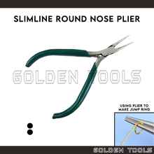 Load image into Gallery viewer, Round Nose Plier Slimline With Smooth Jaw Detailing DIY Craft Tools Holding Shaping Tools
