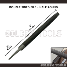 Load image into Gallery viewer, Half Round Double-sided Steel File For Smooth Polish Metal And Wood Surface Kikir Emas Perak DIY Polishing Deburring
