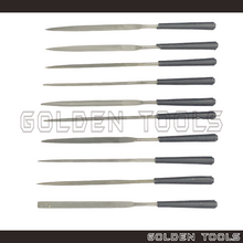 Load image into Gallery viewer, 10 Pcs Precision Needle Files Set With Plastic Handle Kikir Emas Besi Casting Tools Polishing Tools
