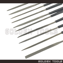 Load image into Gallery viewer, 10 Pcs Precision Needle Files Set With Plastic Handle Kikir Emas Besi Casting Tools Polishing Tools
