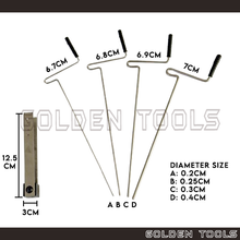 Load image into Gallery viewer, Wire Coiling Set with 4 Rods 4mm, 3mm, 2.5mm, 2mm Gizmo Wire Wrapping Jewellery Making Crafting DIY Handicraft Art
