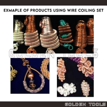 Load image into Gallery viewer, Wire Coiling Set with 4 Rods 4mm, 3mm, 2.5mm, 2mm Gizmo Wire Wrapping Jewellery Making Crafting DIY Handicraft Art
