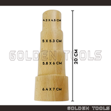 Load image into Gallery viewer, Oval Wood Stepped Bracelet Mandrel Bangle Making Shaping DIY Jewellery Tools
