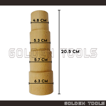 Load image into Gallery viewer, Round Wood Stepped Bracelet Mandrel Bangle Making Shaping DIY Jewellery Tools
