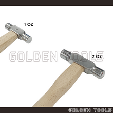 Load image into Gallery viewer, Ball Pein Hammer 1 Oz / 2 Oz Double Sided Domed Head Jewellery Making Handicraft DIY Art Watchmakers
