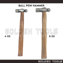 Load image into Gallery viewer, Ball Pein Hammer 4 Oz / 8 Oz Double Sided Domed Head Jewellery Making Handicraft DIY Art Watchmakers
