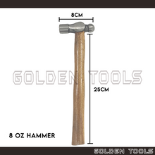 Load image into Gallery viewer, Ball Pein Hammer 4 Oz / 8 Oz Double Sided Domed Head Jewellery Making Handicraft DIY Art Watchmakers
