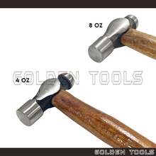 Load image into Gallery viewer, Ball Pein Hammer 4 Oz / 8 Oz Double Sided Domed Head Jewellery Making Handicraft DIY Art Watchmakers
