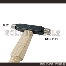 Load image into Gallery viewer, 70mm Flat Head Ball Pein Head Planishing Hammer Handicraft Art DIY Jewellery Making Tools
