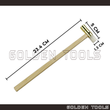 Load image into Gallery viewer, Wooden Hammer Brass Head Nylon Head Handicraft Art DIY Jewellery Making Tools
