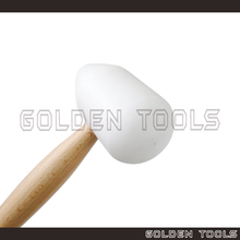Load image into Gallery viewer, Domed Nylon Hammer With Wood Handle Nylon Mallet Hand Tools Casting Shape Making DIY Hammering Tools
