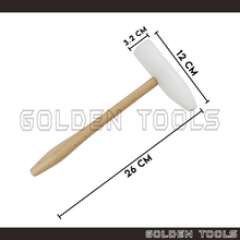 Load image into Gallery viewer, Nylon Taper Hammer With Wood Handle Nylon Mallet Hand Tools Casting Shape Making DIY Hammering Tools
