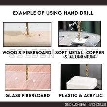 Load image into Gallery viewer, Manual Drill For Metal Wood Casting Driling Tools Hand Tools Hobby Hand Crafting Use DIY Art Work
