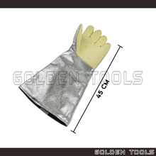 Load image into Gallery viewer, 15.5" Heat / Flame Resistance Gloves For Industrial Use Metal Melting Handling Furnace Laboratory Casting Tools
