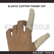 Load image into Gallery viewer, Finger Glove Elastic Cotton Finger Cot Sarung Jari for Polishing Works Jewelry Handling
