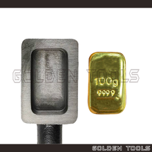 Load image into Gallery viewer, Casting Melting Iron Trough Ingot Mould For 100g Pure Gold Bar Gold Metal Melting Jewellery Casting Tools

