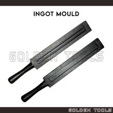 Load image into Gallery viewer, 9.5" Melting Ingot Iron Trough Double-sided Acuan Tuang Emas Perak Multiple Grooves Gold Bar Metal Jewellery Casting
