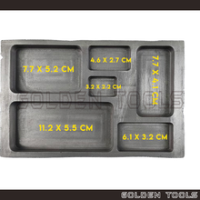 Load image into Gallery viewer, Ingot Mould 6 in 1 Pure Bar Metal Melting Jewellery Casting Tools
